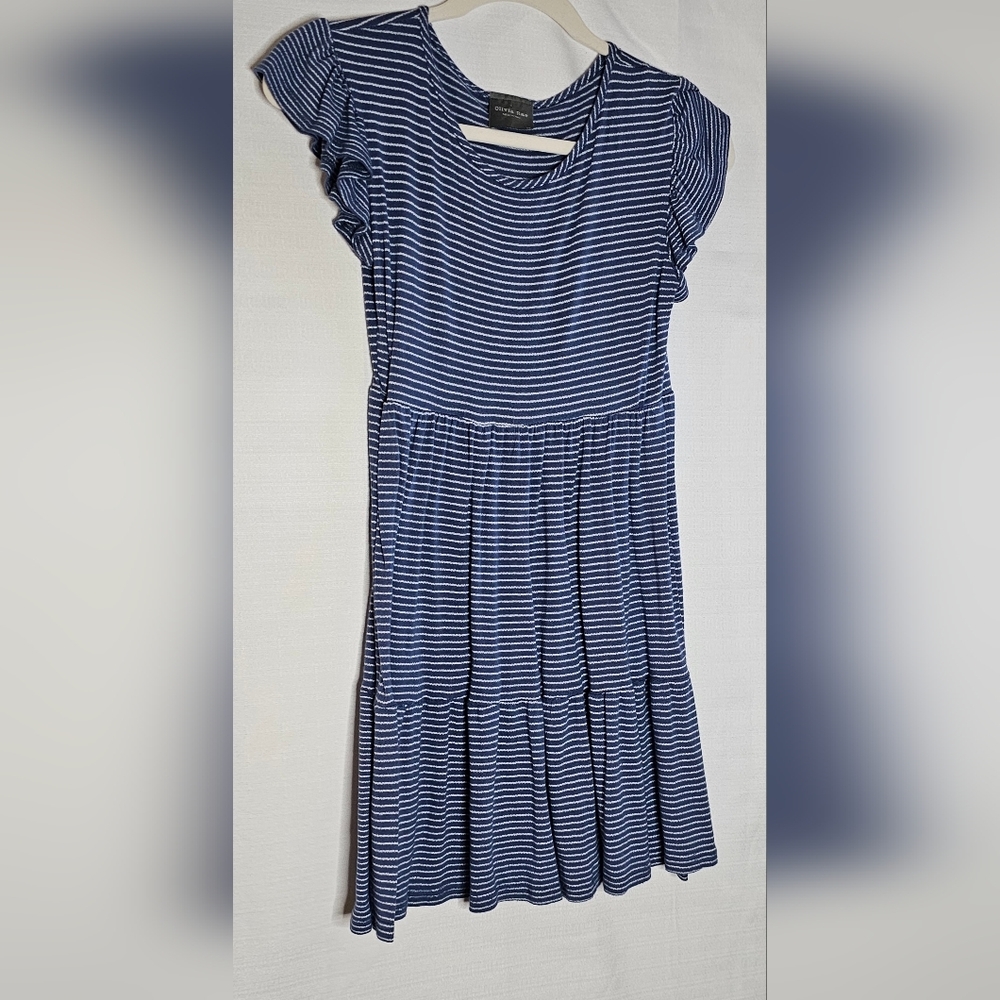 Olivia Rae Sundress, blue with stripes
